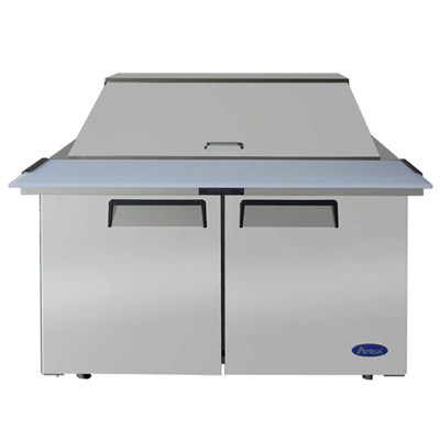 Atosa 48-in Refrigerated Mega Top Sandwich Prep Table w/ 18 Stainless Steel Pans