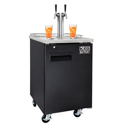 2 Faucet Commercial Grade Kombucha Kegerator (Black)