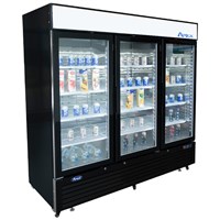 Atosa Upright Freezer/Merchandiser / Three Door, Black Cabinet (69.5cuft) - Bottom Mount (Alternate View 2)
