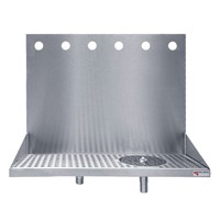 Micro Matic 24" Wall Mount Drip Tray w/ Glass Rinser (6 Faucet) / Micro Matic 24" Wall Mount Drip Tray w/ Rinser