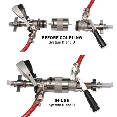 Micromatic Dual Flush Cleaning Cup for Connecting Sanke D & S Couplers (Alternate View 3)