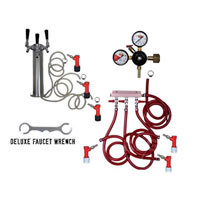3 Faucet Tower Keg Kit - PIN LOCK / 