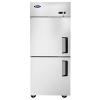 Atosa Upright Refrigerator / Divided Door, Left Hinged - Top Mount / Top Mount (2) Divided Door Refrigerator (LEFT)