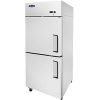 Atosa Upright Refrigerator / Divided Door, Left Hinged - Top Mount (Alternate View 4)