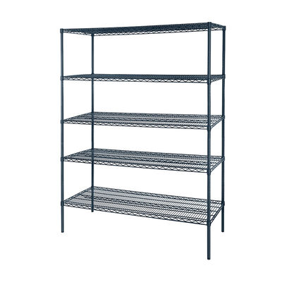 Atosa MixRite MWSSE183686 18x36 5-Shelf Epoxy Wire Shelving Kit, Slate Gray (Alternate View 2)