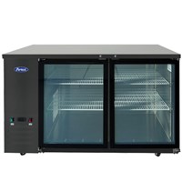 Atosa 59-in Shallow Depth (24-1/2-in) Back Bar Cooler w/ Glass Doors (Black Exterior) (Alternate View 1)