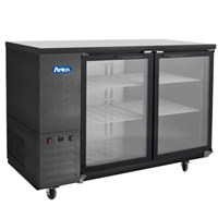 Atosa 59-in Shallow Depth (24-1/2-in) Back Bar Cooler w/ Glass Doors (Black Exterior) (Alternate View 2)