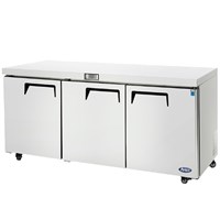 Atosa AUR72SD 72-in Three-Door Undercounter Refrigerator (Alternate View 3)
