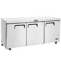 Atosa AUR72SD 72-in Three-Door Undercounter Refrigerator (Alternate View 4)