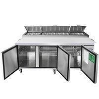 Atosa 93-in Refrigerated Pizza Prep Table w/ 12 Stainless Steel Pans (Alternate View 2)