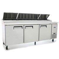 Atosa 93-in Refrigerated Pizza Prep Table w/ 12 Stainless Steel Pans (Alternate View 4)
