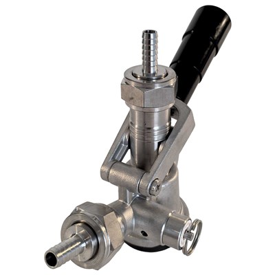 American "D" Keg Tap (Coupler - Sanke) - Full SS Body & Probe (Alternate View 2)