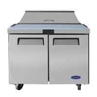 Atosa 36-in Refrigerated Sandwich Prep Table w/ 15 Stainless Steel Pans (Alternate View 1)
