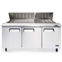 Atosa 72-in Refrigerated Mega Top Sandwich Prep Table w/ 30 Stainless Steel Pans (Alternate View 2)