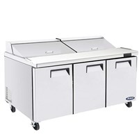 Atosa 72-in Refrigerated Mega Top Sandwich Prep Table w/ 30 Stainless Steel Pans (Alternate View 4)