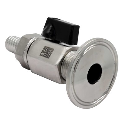 1.5" Triclamp with Shutoff Ball Valve & 1/2" Barb (Alternate View 2)