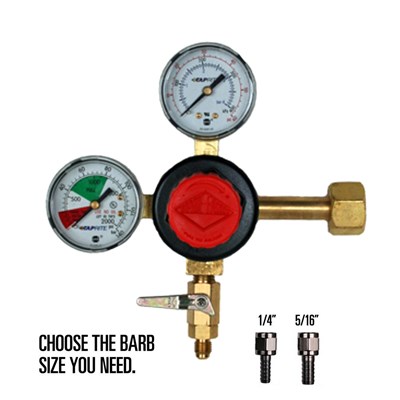 CO2 Beer Regulator - Double Gauge - Taprite (Alternate View 2)