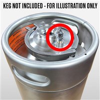 PRV w/ Pull Ring for 5 Sanke Keg with Tri-Clamp Lid (Alternate View 2)