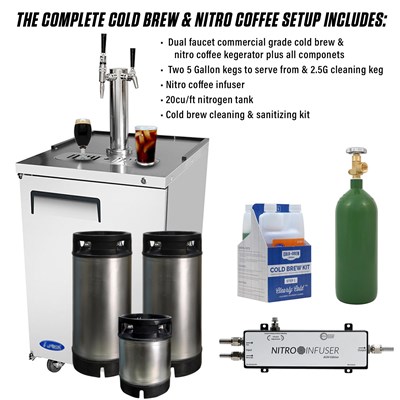 Complete Commercial Kegerator Setup w/ Refurb Kegs, Nitro Infuser (Alternate View 2)