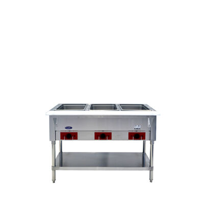 3-Well Electric Hot Food Table with 500W Heating Elements and Water Pans (Alternate View 1)