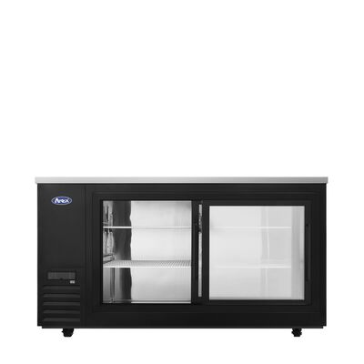 Atosa 69-inch Shallow Depth Sliding Glass Door Back Bar Cooler (Black) (Alternate View 4)
