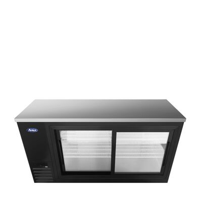 Atosa 69-inch Shallow Depth Sliding Glass Door Back Bar Cooler (Black) (Alternate View 5)