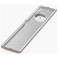 Stainless Steel Drip Tray with Rinser and Drain (Alternate View 1)