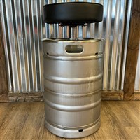 Keg Barstool - Made from a 1/2 bbl Keg (Alternate View 1)