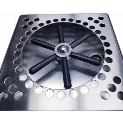 6-Inch Stainless Steel Countertop Drip Trays with Drain and Rinser / 6" Drip Trays with Drain and Rinser