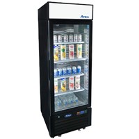 Atosa Upright Refrigerator/Merchandiser / One Door, Black Cabinet (19.3cuft) - Bottom Mount (Alternate View 3)