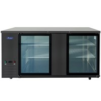 Atosa 69-in Shallow Depth (24-1/2-in) Back Bar Cooler w/ Glass Doors (Black Exterior) (Alternate View 1)