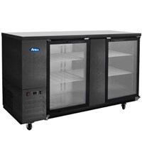 Atosa 69-in Shallow Depth (24-1/2-in) Back Bar Cooler w/ Glass Doors (Black Exterior) (Alternate View 2)