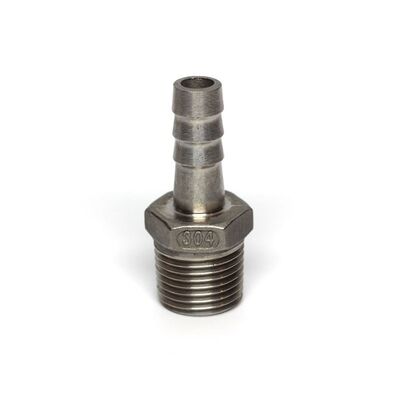 1/4" NPT to 5/16" Barb Stainless Steel Fitting / 1/4" NPT to 5/16" Barb Stainless Steel Fitting