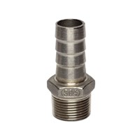 3/4" NPT to 3/4" Barb Stainless Steel Fitting (Alternate View 1)