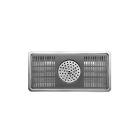 16” x 7" Flush Mount Drip Tray With Rinser – Polished Stainless Steel / 