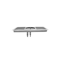 16” x 7" Flush Mount Drip Tray With Rinser – Polished Stainless Steel (Alternate View 3)