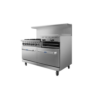 CookRite AGR-6B24RGB 60-In Gas Range, 6 Burners & 24-In Raised Griddle (Alternate View 3)