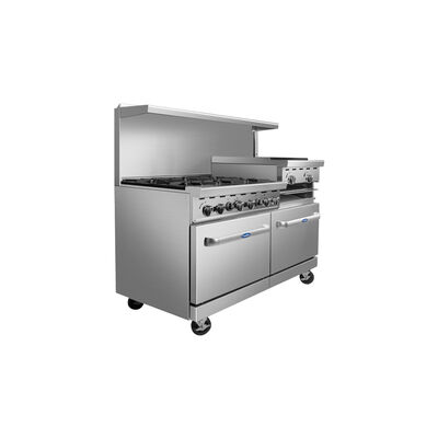 CookRite AGR-6B24RGB 60-In Gas Range, 6 Burners & 24-In Raised Griddle (Alternate View 4)