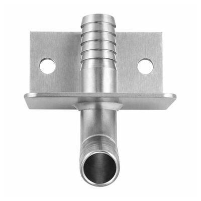 Wall Bracket - 3/8" Barb x 3/8" Barb - 45° (Stainless Steel) (Alternate View 1)