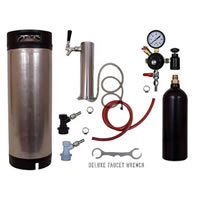 1 Faucet Tower Keg Kit - 20oz CO2 - BALL LOCK - Complete Kit / 