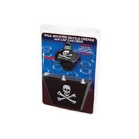 Skull and Cross Bones Bottle Opener and Cap Catcher Combo (Alternate View 1)
