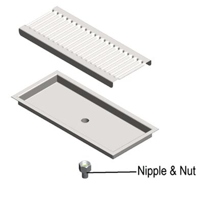 Drip Tray for 2 Draft Beer Faucets - with drain (Alternate View 2)