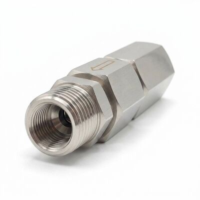 Dual Stage Check Valve - 304 Stainless - 1/4" FPT X MPT (Alternate View 2)