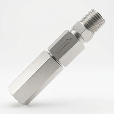 Dual Stage Check Valve - 304 Stainless - 1/4" FPT X MPT (Alternate View 3)
