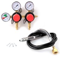 2 Body Wall Mount Primary Soda Regulator with High Pressure Hose (T8861-6) / 