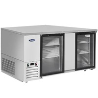 Atosa 69-in Stainless Steel Shallow Depth (24-1/2-in) Back Bar Cooler w/ Glass Doors (Alternate View 3)