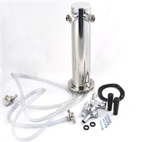 Taprite 3" Stainless Column Tower - 2 Faucets w/Stainless Levers (Alternate View 1)