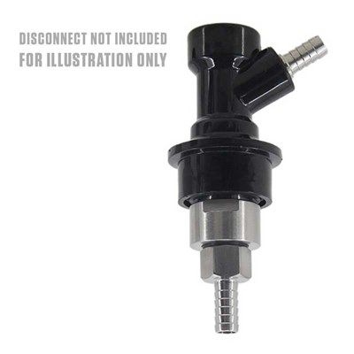 Liquid Ball Post (for Ball Lock Disconnects) with 1/4" Barb (Alternate View 2)