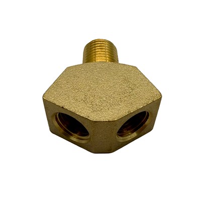 Blank WYE Splitter (Brass) - 1/4" NPT to 1/4" FPT (Alternate View 1)