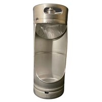 Keg Urinal w/ Flusher & Drain - 1/6 bbl Slim Keg (Alternate View 2)